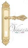 Дверная ручка Venezia на планке PL96 мод. Florence (полир. латунь) под цилиндр